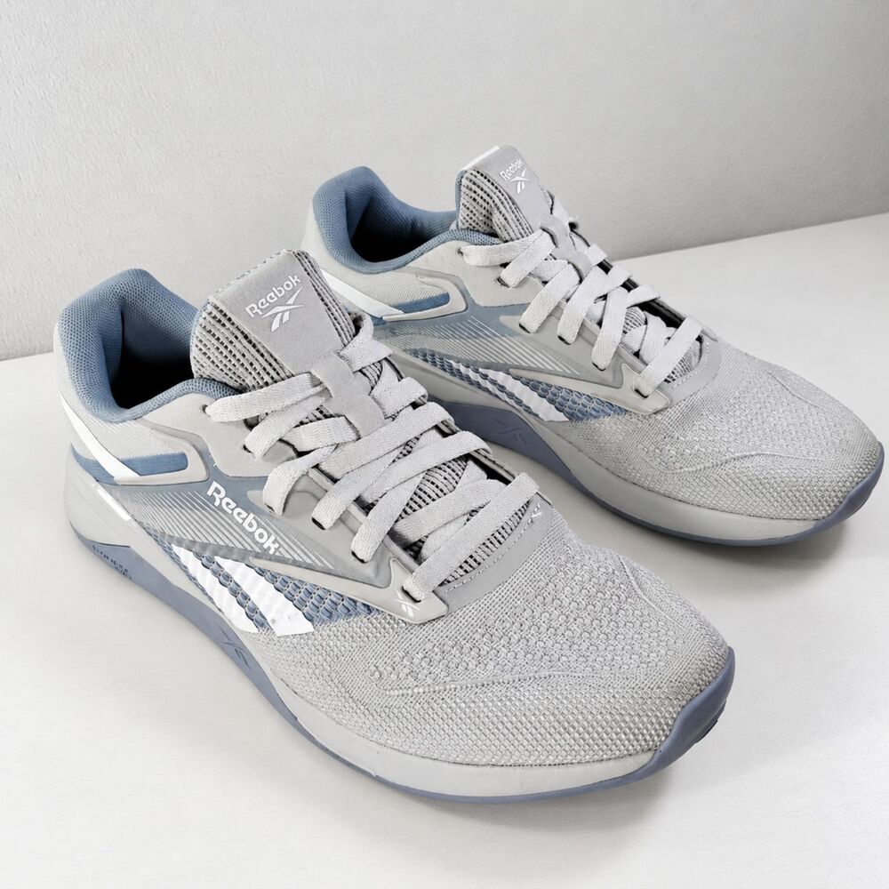 Reebok Nano X4 Sneaker Women's US 7 Light Gray Blue Athletic Training Shoes